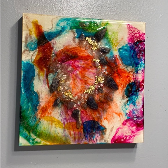 Amethyst crystal Resin wall art - Picture 2 of 4